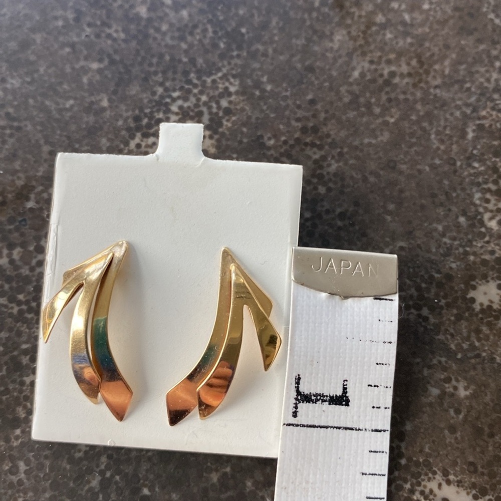 Vintage Gold Plated Sterling Earrings - Picture 3 of 5